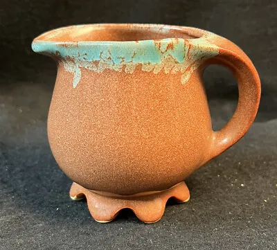 Anna Van Briggle Pottery Gold Ore Glaze (G Circle) Creamer  Small Footed Pitcher • $79.99