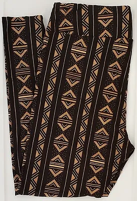 TC2 LuLaRoe Tall & Curvy2 Leggings Southwest Tribal Aztec Print On Black NWT K54 • $14.90