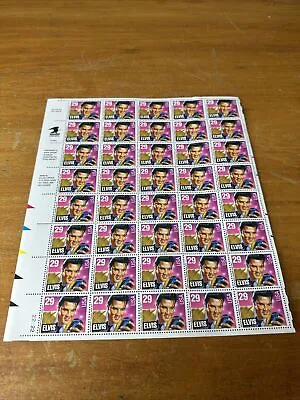 Elvis Presley   U.s. Stamp Sheet Of 40  29 Cent Stamps  • $17.99