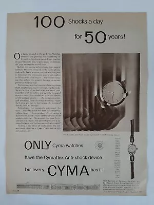 Vintage Australian Advertising 1954 Ad CYMA WATCHES Anti-shock Watch Art  • $14.95