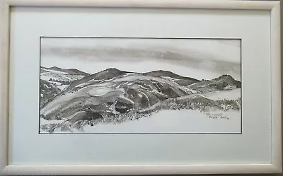 ROBERT CLEMENT Listed Modernist Dartmoor Landscape Pen & Wash Painting Framed • £75