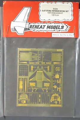 Reheat Models 1/48th Scale Ju 87 Stuka Interior PE Detail Set No. RH098 • $13.99