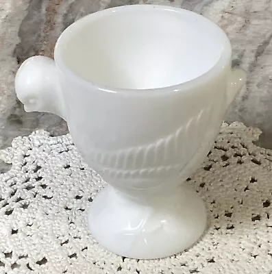 VTG Milk Glass Large Chicken Egg Cup3.5” Tall-VGC • $9.50