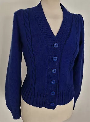 1940/50s Womens Hand Knitted Cardigan WW2 Land Army Girl Reenactment WWII • £49.99