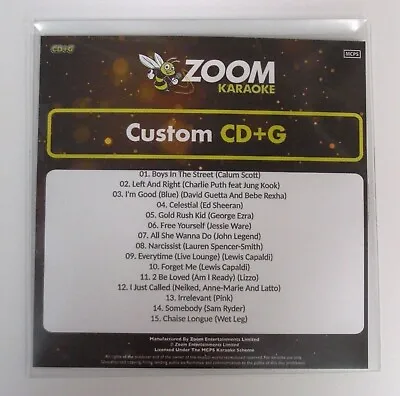 Zoom Karaoke CD+G Disc - Pop Chart Picks 2022 (Part 4) - 15 Big Pop Hits! • £7.95