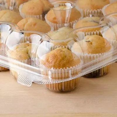 5 Cupcake Containers Plastic Disposable Clear Mini Cupcake Boxes 24 Compartment  • $28.42