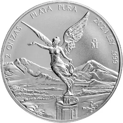 LIBERTAD MEXICO 2023 2 Oz Brilliant Uncirculated Silver Coin • $83.99