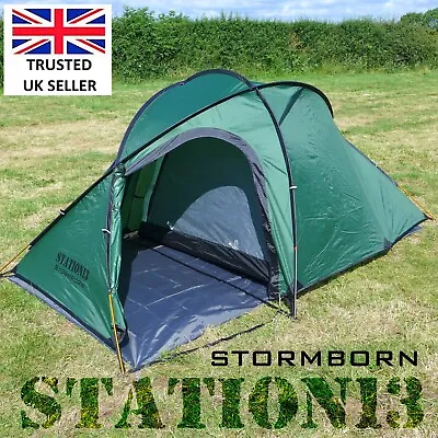STATION13 STORMBORN - 2 Person Camping Tent- Semi-Geodesic Design - 3.5kg - NEW • £169