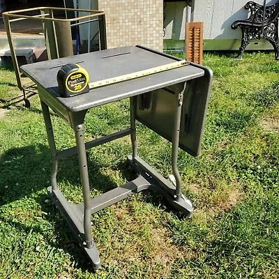$199 • Buy Vtg MASO CHICAGO Metal Typewriter Stand Desk Drop Leaf Table Casters 