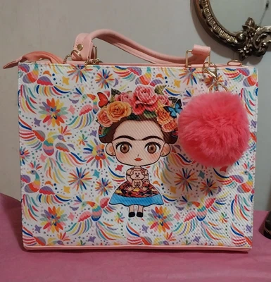 $30 • Buy Frida Kahlo Cartoon Tote Bag, Bolsa Artesanal Frida Kahlo