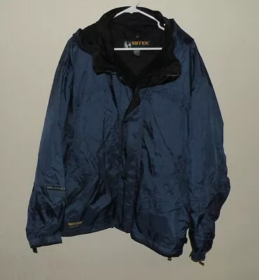 Eddie Bauer Ebtek System Men’s XL Zipper Fleece Lined Nylon Jacket Blue Gore-Tex • $25.46