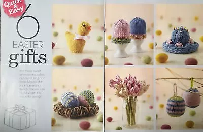 KNITTING PATTERN 6 Easter Gifts - Chick Egg Cover Hanging Eggs Bonnet Egg Cosy • £2.50