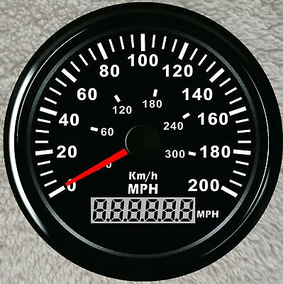 85MM GPS 200MPH 300KMH Speedometer For Car Truck Boat Motorcycle Black USA STOCK • $62