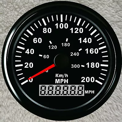 85MM GPS 200MPH 300KPH Speedometer For Car Truck Boat Motorcycle Black USA STOCK • $69.95