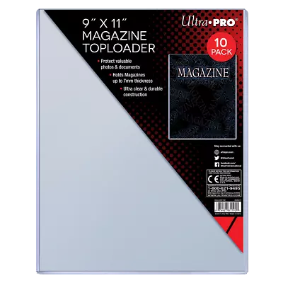 Ultra PRO 9  X 11  Thick Magazine Toploaders (10ct) For Magazines Documents An • $38.99