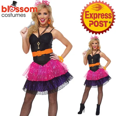 J57 Madonna 80s Pop Star Diva Cyndi Lauper Fancy Dress Hens Party Costume Outfit • $32.50