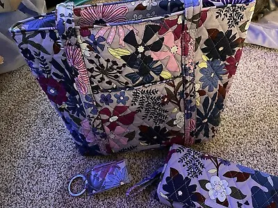 Vera Bradley Shoulder Purse Wallet Change Purse CC Holder Matching Set • $75