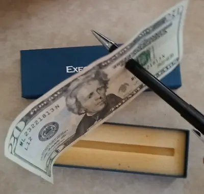 Executive Magic Pen:  Pen Push Thru Dollar & Card Magic - Close-Up Street Magic • $29.95