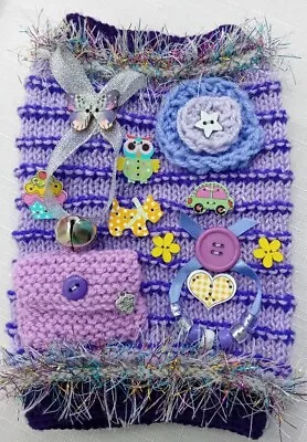 Hand Knitted Twiddle Fiddle Mitt / Muff Sensory Aid For Dementia Patients • £8.99