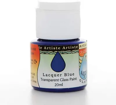 £3.56 • Buy Artiste 20 Ml Aquaglass Transparent Glass Paint, Lacquer Blue