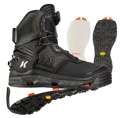 Korkers River Ops BOA Wading Boot Soles Felt And Vibram - Size 11 • $299.99