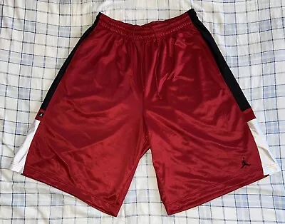 Vintage Air Jordan Basketball Shorts Size XXL Red Black Preowned • $24.99