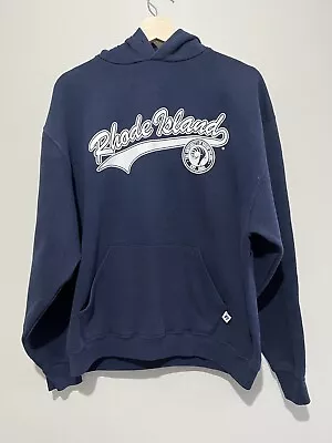 Russell Athletic Mens Pullover Hoodie Rhode Island University USA Size Large • £15