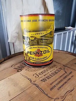 Pennzoil 5 Quart Motor Oil Can Inv361 United Airlines • $249.95