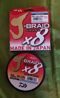  J-Braid Grand X8 50lb 270 Metre Blue Braid BRAND NEW .FREE POSTAGE  • $62