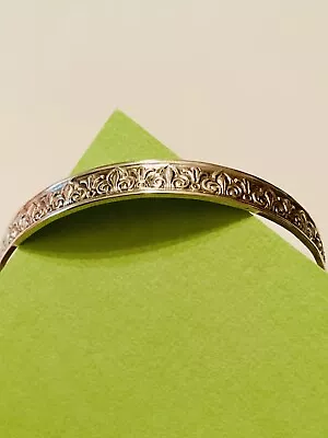 Vintage 800 Silver Fleur De Lis Bangle Bracelet • $20