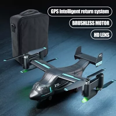$158 • Buy Drone With Camera For Adults Big RC V-22 Osprey GPS Drone Brushless W/ Backpack