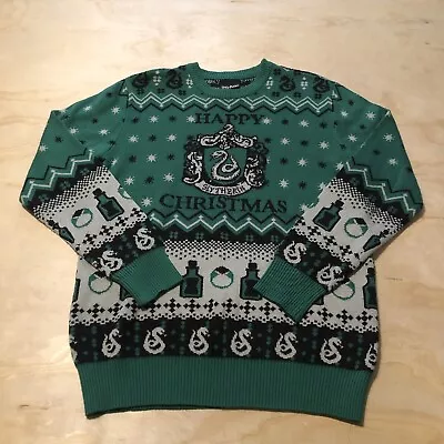 $24 • Buy P259 Harry Potter Slytherin Christmas Sweater Adult Size Small Green