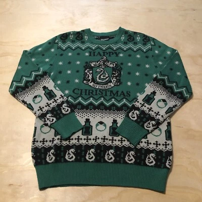 $24 • Buy P259 Harry Potter Slytherin Christmas Sweater Adult Size Small Green