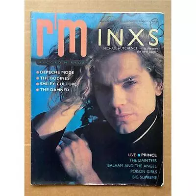 INXS RECORD MIRROR MAGAZINE AUGUST 23 1986 MICHAEL HUTCHENCE COVER + FEATURE (ho • $9.87