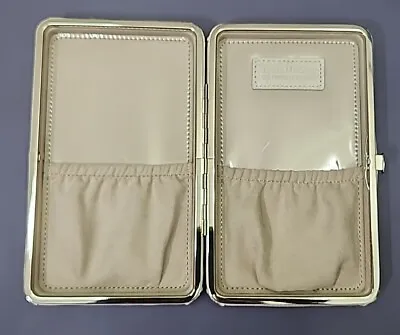 Trish McEvoy Empty Hard Brush Case With Pockets 7 1/2x 4 1/2 X 1-1/2 White Bag • $29.99