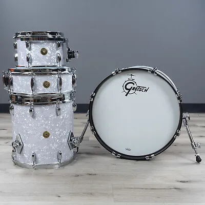 Gretsch Drums USA Broadkaster 4-Piece Drum Kit W/ Snare White Marine Pearl • $2999