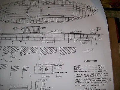 Monitor    Ship Boat Model Plans • $22.76