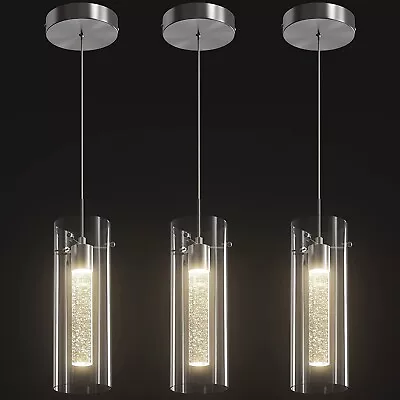 Elegance Pendant Ceiling Light Fixture Modern Style With Bubble Glass 3-Pack NEW • $129.99