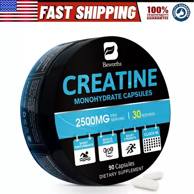 Beworths Creatine Monohydrate Pills Muscle Growth Muscle Building Supplement • $15.59