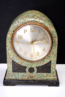 Vintage Heavyweight Marble Converted Quartz Mantel Clock • $110