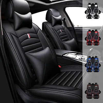 5 Seats Full Car Seat Covers Pu Leather Seat Protectors Fit For Mazda CX-3 CX-5 • $69.99
