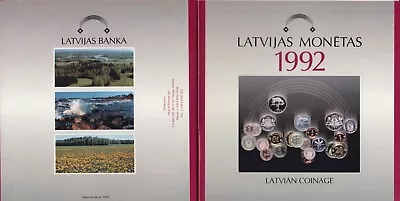 1992 Uncirculated Coin Year Set Latvia 2 - 1 Lati 50 - 1 Santimu • $62.19