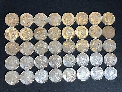 Lot Of 40 High Grade Morgan Silver Dollar Coins AU+ BU All Pre ‘21 Dates • $2199