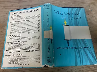 $7.94 • Buy Jewish  Book Wellspings Of Torah Commentary Judaica Judaism