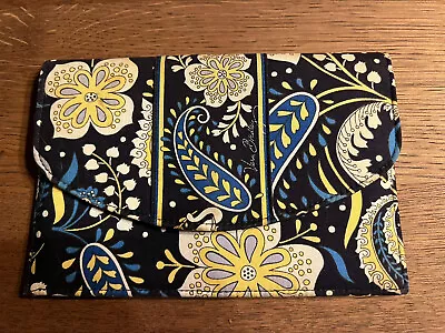 Vera Bradley Ellie Blue Folio Coupon  Receipt Organizer 5-Pocket 8”x5.5  NWT • $19.95