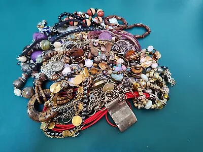 Bulk Lot Of Vintage Now Costume Jewelry Wearable Crafts Almost 3 Pounds Box 3 • $11.99