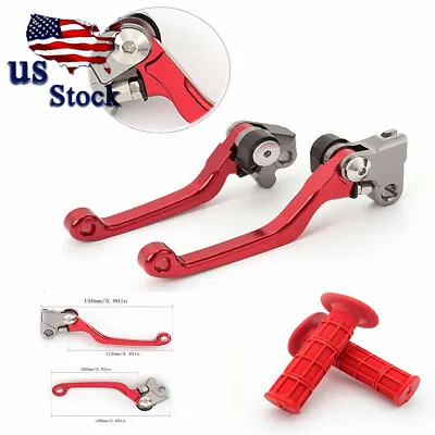 For Honda CRF250X CRF450X CRF450R CRF250R CNC Dirt Bike Brake Clutch Levers&Grip • $35.99