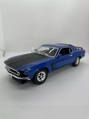 WELLY 1:18 Scale 1969 Ford Mustang Boss 302 No. 2516 Blue No Box • $64.80