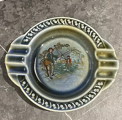 Vintage Irish Wade Porcelain Ashtray 1950s - Fly Fishing • £15.99