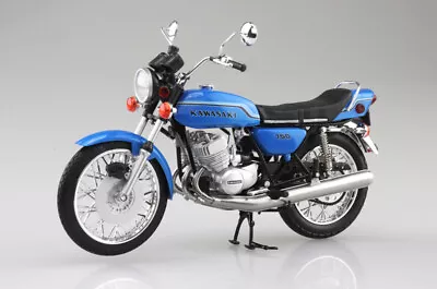 For AOSHIMA FOR Kawasaki 750SS For MACH IV Motorcycle Blue 1/12 Truck Pre-built • $53.03